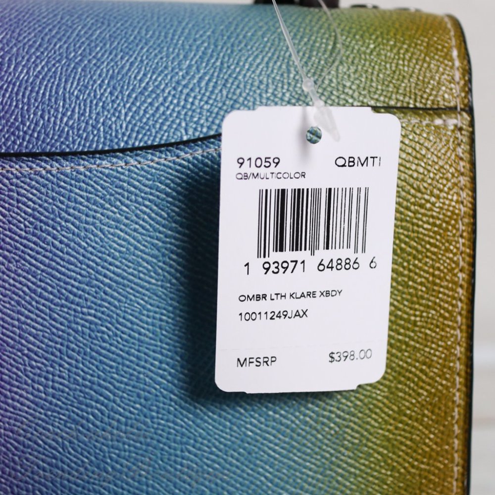 NWT Coach Klare Crossbody Bag Rainbow Ombre *RARE* - Picture 8 of 14